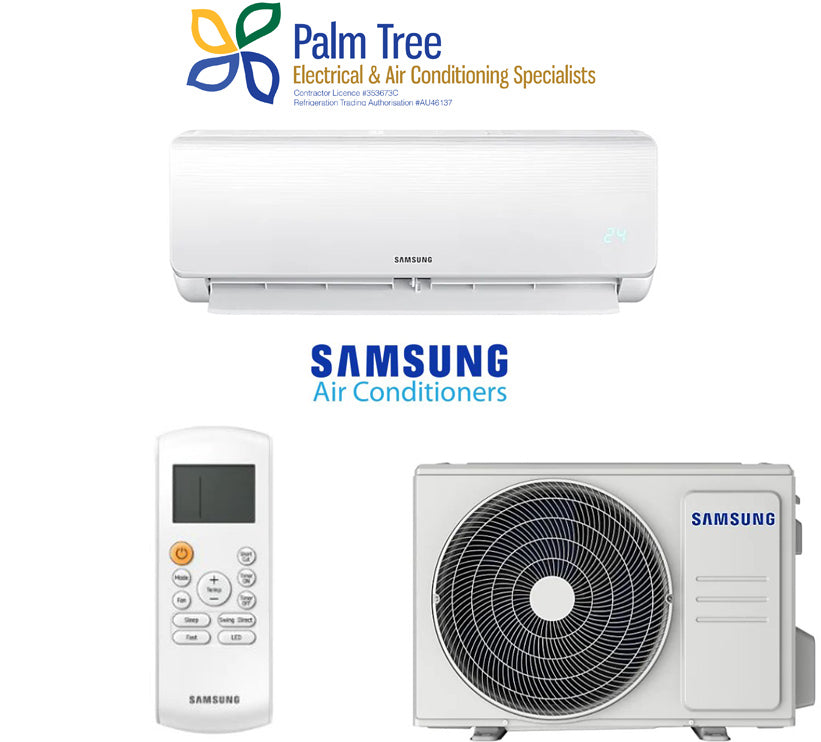 Samsung 3.5kW AR12AXHQAWKNSA Bedarra Wall Mounted Split System Air Con — Palm Tree Enterprise