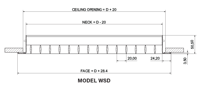 Double Deflection Register – Removable Core