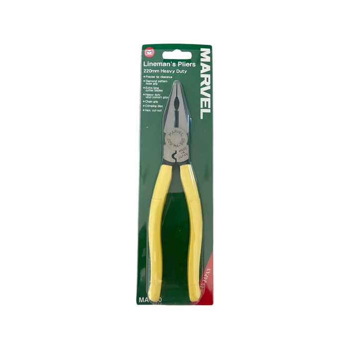 Electricians Marvel MA-880 Insulated Linesman Combination Pliers Japan Made