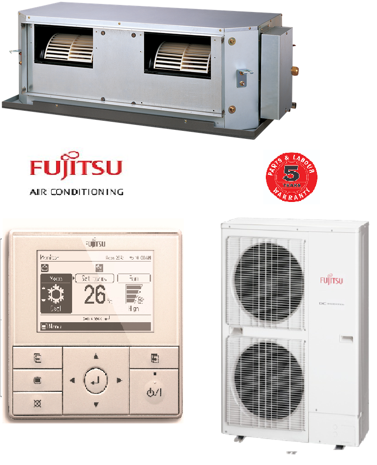 fujitsu reverse cycle ducted