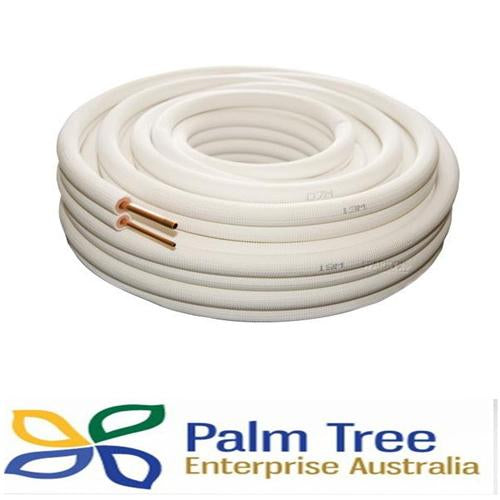 POLYAIRE COPPER PAIR COIL WHITE INSULATED 5 METRE