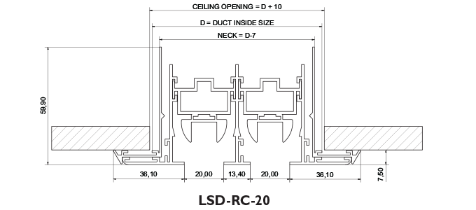 Linear Slot Diffuser - Removable Core
