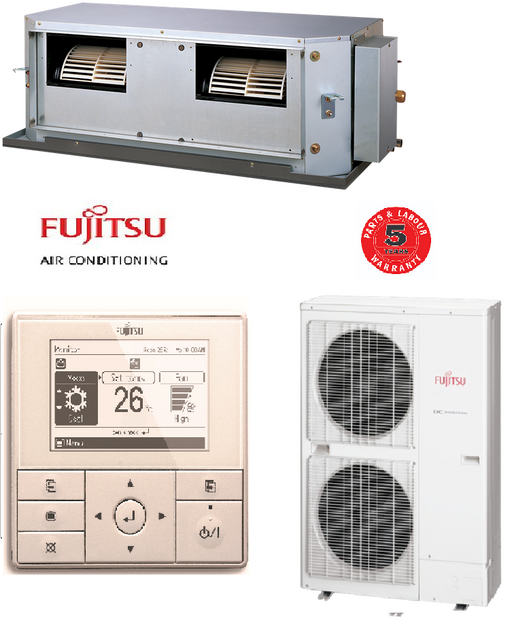 Fujitsu ARTG36LHTB 10.5kW 3 Phase high static  Ducted Inverter Air Conditioner